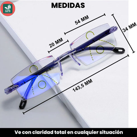 GAFAS MULTIFOCALES INTELIGENTES TR90 CON ZOOM AUTIMATICO, PROTECIÓN DE LUZ AZUL Y EFECTO FOTOCROMÁTICO