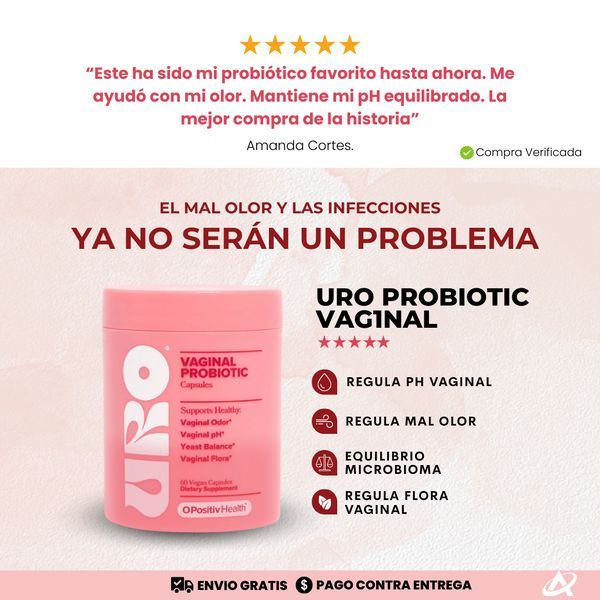 Uro Probióticos Vaginales por 60 Cápsulas (CUÍDATE DESDE ADENTRO)