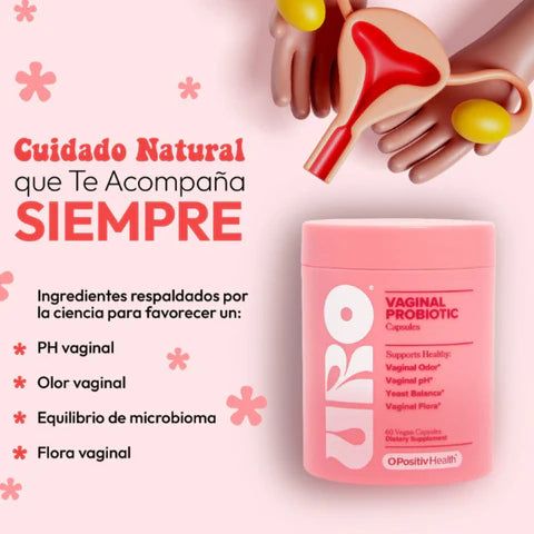 Uro Probióticos Vaginales por 60 Cápsulas (CUÍDATE DESDE ADENTRO)