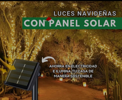 LUCES NAVIDEÑAS CON PANEL SOLAR (Navidad Resplandeciente)