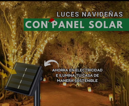 LUCES NAVIDEÑAS CON PANEL SOLAR (Navidad Resplandeciente)