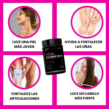 RENOVA +(Colágeno Doblemente hidrolizado) Antes Naara 🎁Al comprar automáticamente tienes un regalo