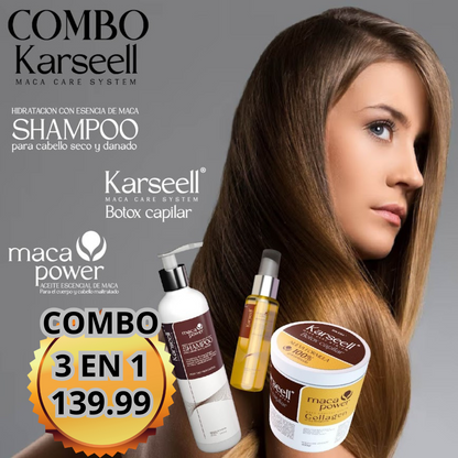 Karseell Hair Rebirth (KARSEELL BOTOX + SHAMPOO + ARGAN COMBO) 3 EN 1 X 139.99 SOLES
